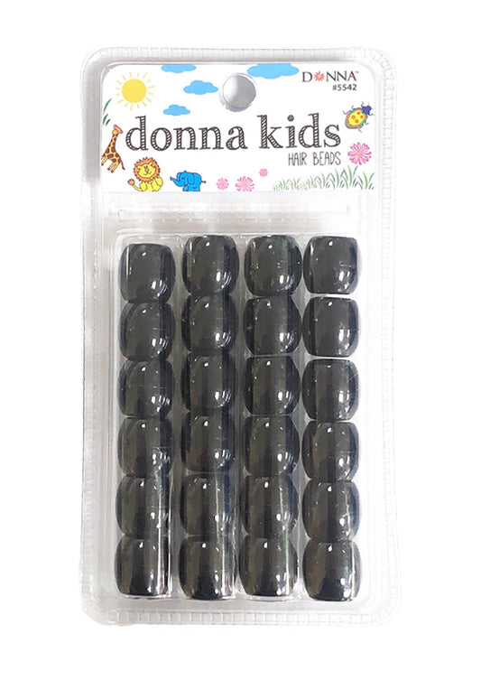 Donna Kids Jumbo Hair Beads #5542 Black - pc