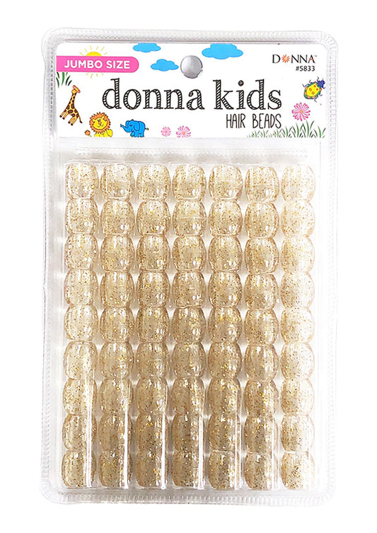 Donna Kids Jumbo LG PK Bead #5833 Gold Glitter - pc