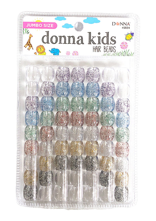 Donna Kids Jumbo LG PK Bead #5834 Asst Glitter - pc