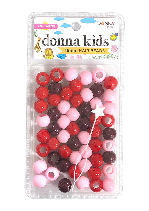 Donna Kids 16mm Hair Bead #5848 3 Tone Mixed - pc