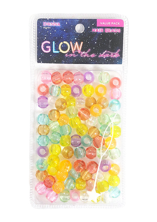 Donna Glow In The Dark Bead Value Pack #5994 Clear Color Mixed - pc