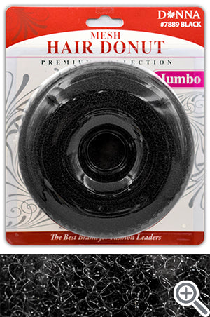 Donna Mesh Hair Donut-Jumbo#7889(Black)-dz