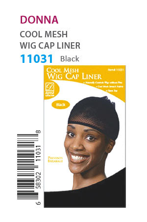 Donna Cool Mesh Wig Cap Liner #11031 (Black) -dz