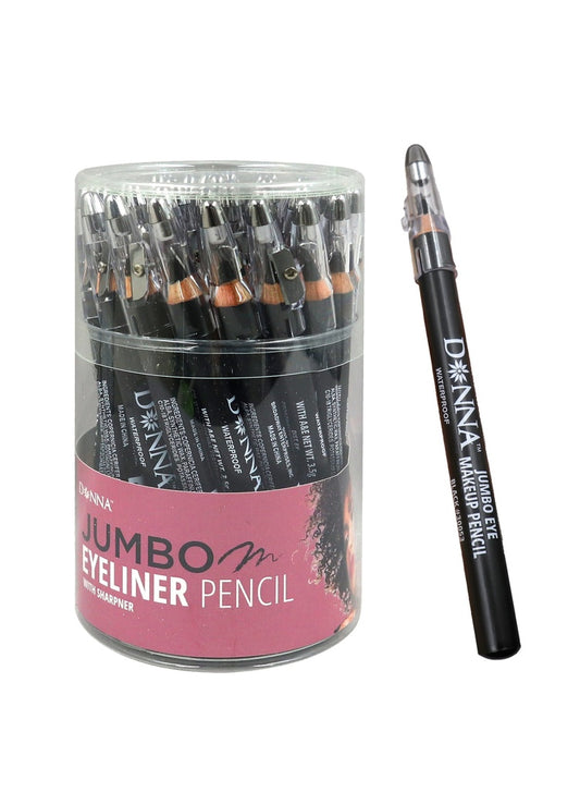 Donna Jumbo Eyeliner Pencil with Sharpner #30053 Black (36 pcs/Jar) -Jar