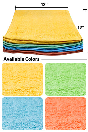 Light Goldenrod Eden Color Hand Towel (12x12) -Asst #00014 -dz