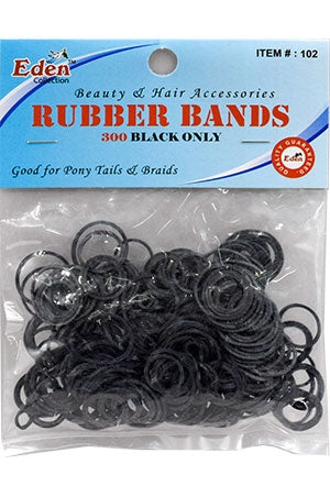 Eden Rubber Band (300pc-3 sizes)(Black 12pk/dz) #102-dz