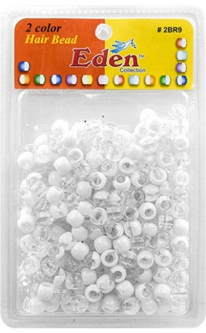 Eden 2 Color X-LG Blister Med Round Bead#2BR9-C/Wh - pk