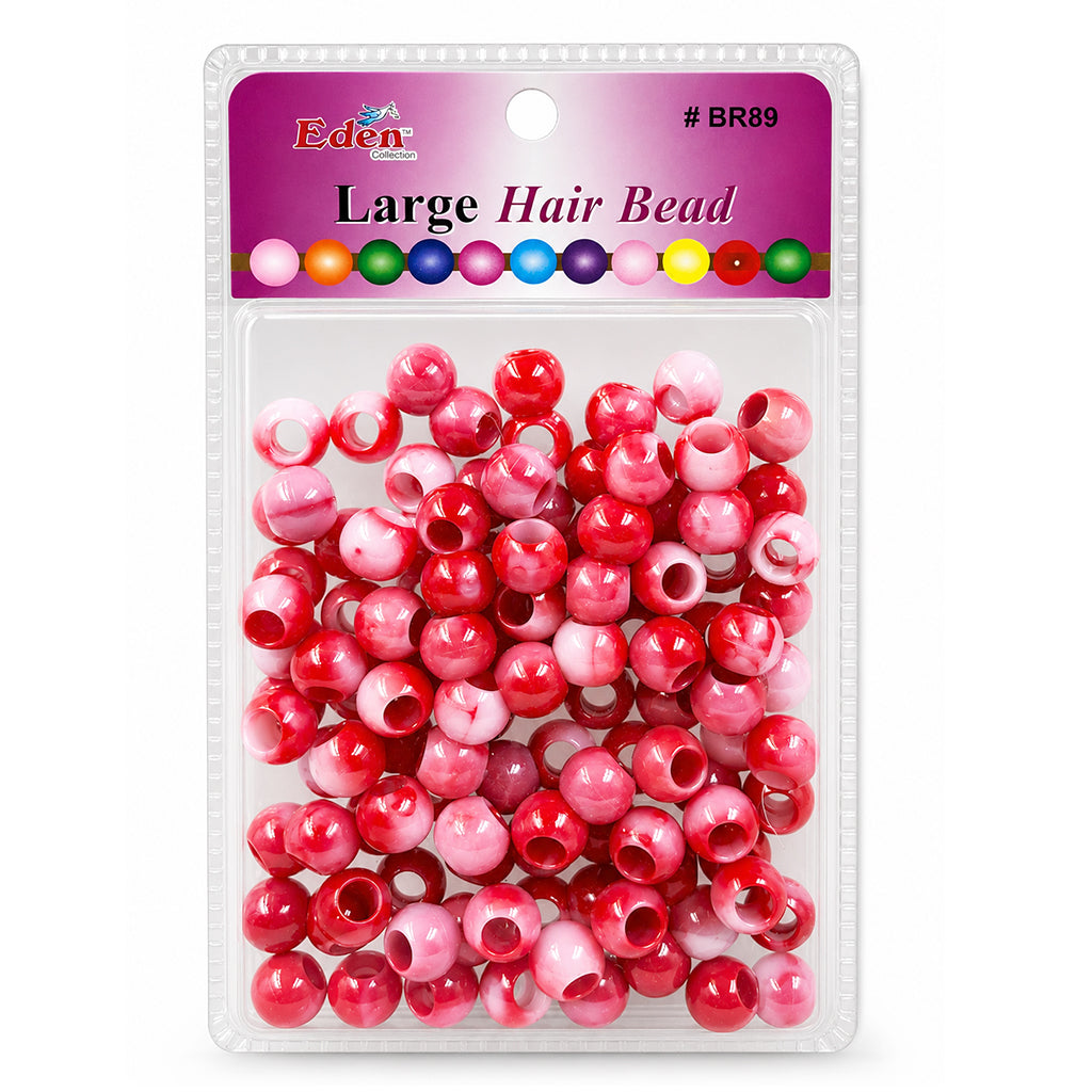 Eden XLG Blister Round Bead -Red #BR89-WRED -pk