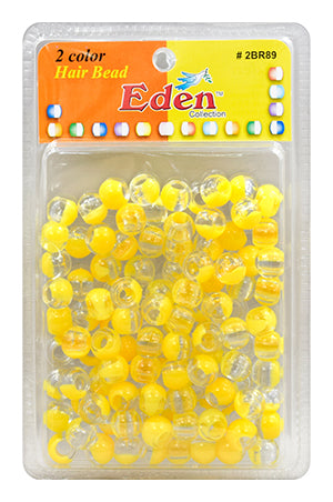 Eden 2Color XLG Blister LGRound Bead-Clear/Yellow#2BR89YEL-pk