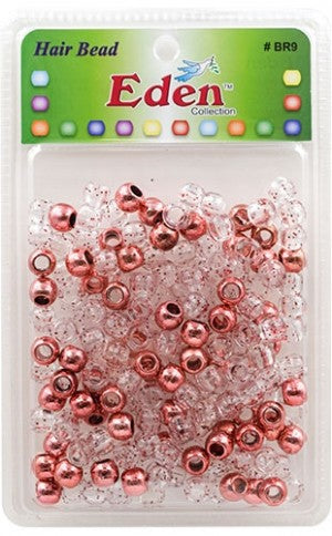 Eden Metalic XLG Blister Med Round Bead-L.Pink #BR9TLPN-pk