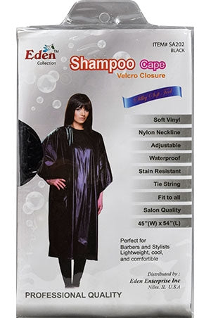 Light Gray Eden Shampoo Cape-Black #SA202-dz