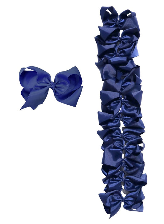 Een Bow Hair Accessory (5cm) #64706 Navy -dz