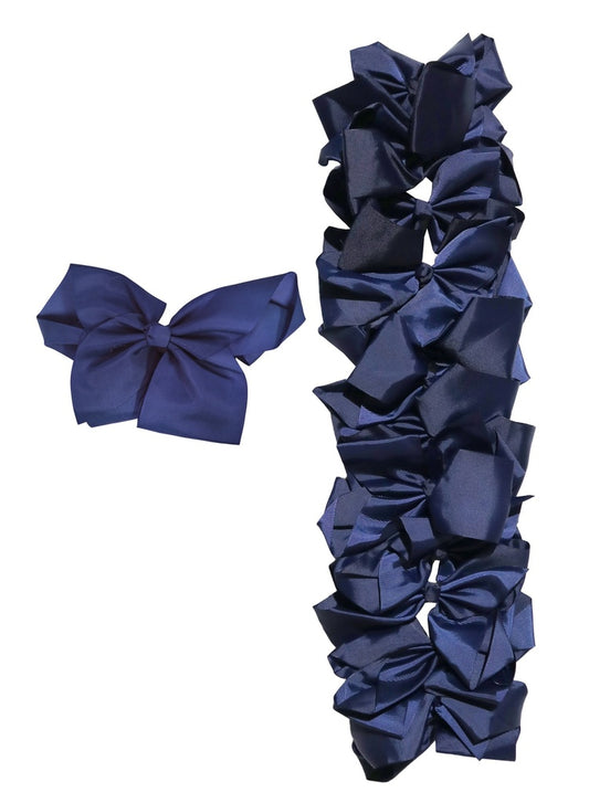 Eden Bow Hair Accessory (Jumbo/7.5cm) #66003 Navy -dz