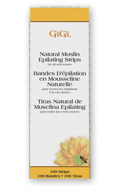 GiGi Natural Muslin Epilating Strips(1.75"x4.5")-100pk#8