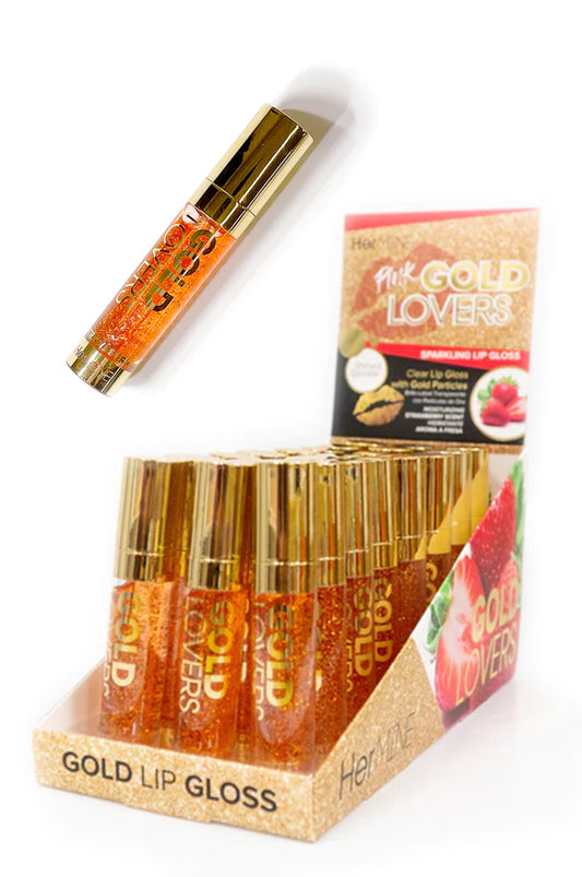 White Smoke HERMINE Lip Oil-Gold Lovers-Strawberry scent(24pc/box) #13