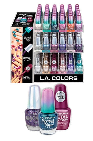 L.A. Color Simmer & Shine Nail Collection [Metal] #CNL61 Crushed diamond
