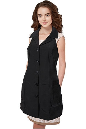 White Smoke Liz Apron PRO-JACKET Small #LIZ99353-Black-pc