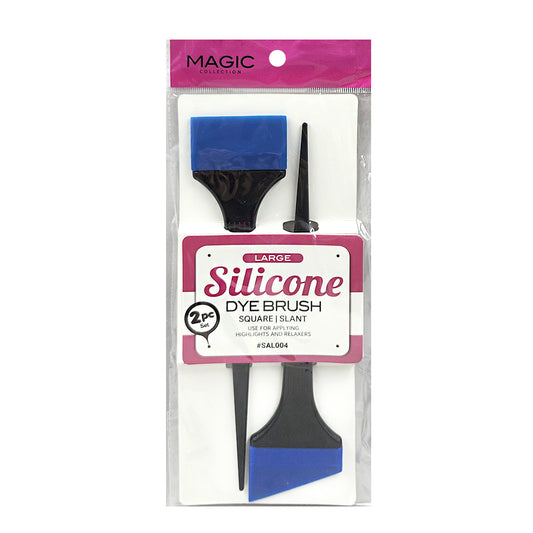 White Smoke Magic Silicone Dye Brush 2pc Set -Large (Square/Slant) #SAL004 -pc