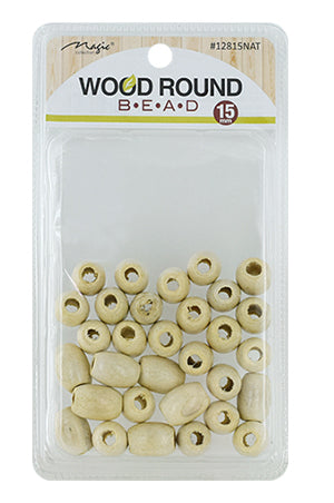 Magic Wood Bead(L)-Natural #12815NAT-pc