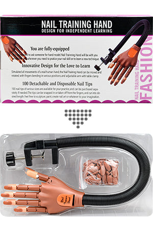 White Smoke Nail Traning Pratice Hand#NC100-pk