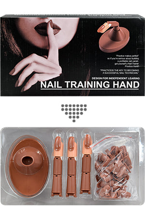White Smoke Nail Traning Pratice Finger-Brown#NC100-S-pk