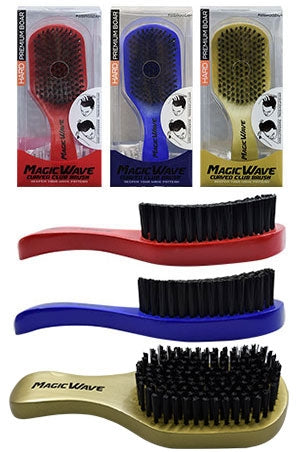 Magic Wave Brush-Curved w/Handle (Hard, Asst) #WBR002AH-pc