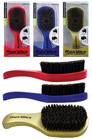 Magic Wave Brush-Curved w/Handle (Soft ,Asst) #WBR002AS-pc