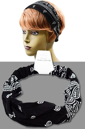 Fashion Jewelry-Head Wrap#HWR02BLA-dz