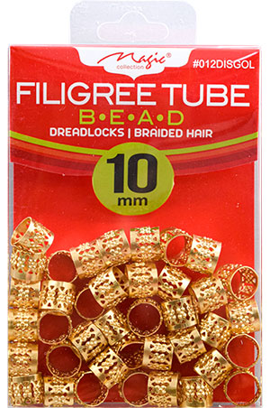 Magic Filigree Tube Bead(10mm/24pk/ds)-Gold #012DISGOL-ds