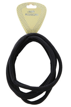 Magic Seamless Elastic Ponytail Holder(High)#HEP007 BLACK(12pc/pk) -PK
