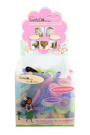 White Smoke Magic Hair Ties Swirly Do GHA306(144pcs/box) -Display box