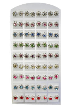 Stone Earring (Flower2 Mix) #0156