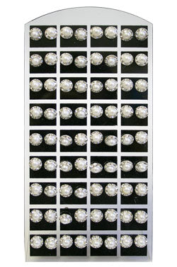 Stone Earring (Small Pearl Clear) #0160