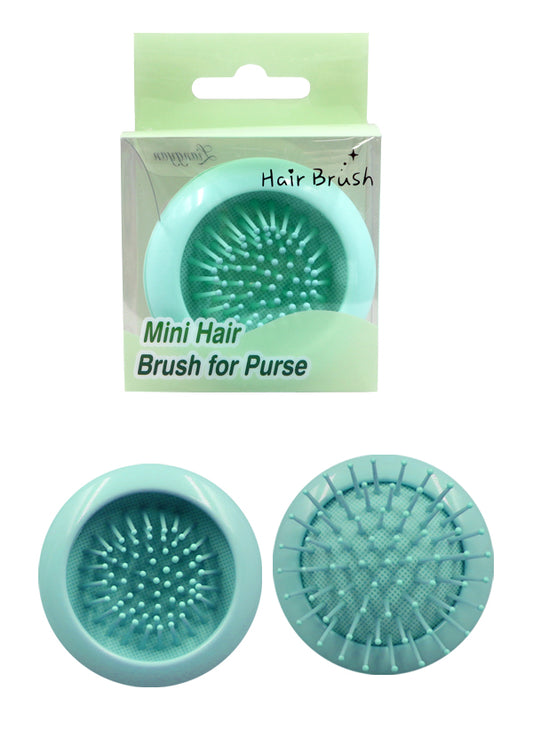 White Smoke Magic Gold Mini Hair Brush for Purse #SD9032 -pc