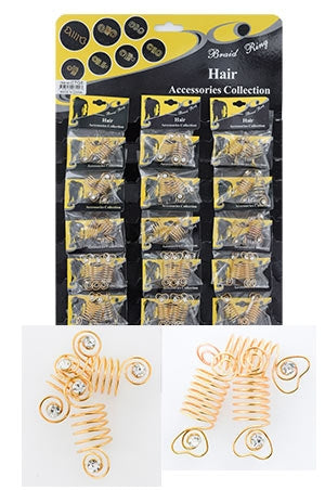 #CTG5 Gold Hair & Nail Ring Bead [18/pk]-pk