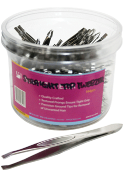 Magic Gold Straight /Slant Tip Tweezer#90654 (144pc/jar)-jar