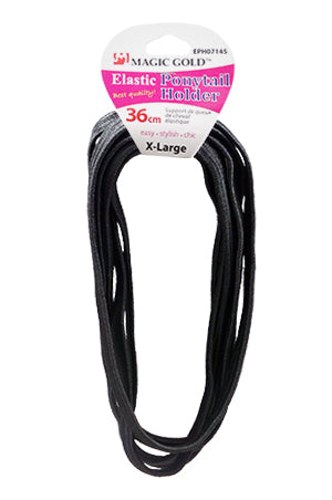 Magic Gold Ponytail Holder-Elastic(36cm)-Black #EPH07145-dz