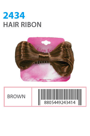 Hair Ribon #2434 Brown - dz