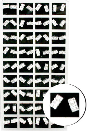 Stone Earring #2455 (Rectangle Clear)