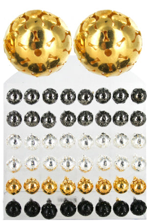 Stone Earring #3159 (Ball) - 48pcs/pk