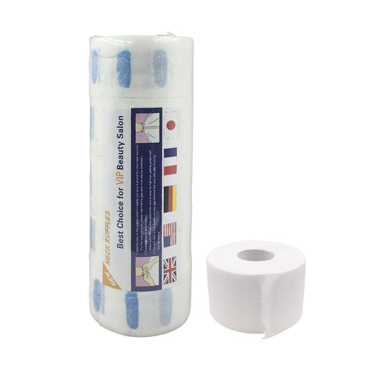 White Smoke Neck Ruffles Paper-White (5 IN 1) #99197 (5 rolls/pk) -pk