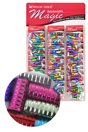 #CX6625AST Assorted Hair & Nail Ring Bead [36/CD] -cd pk