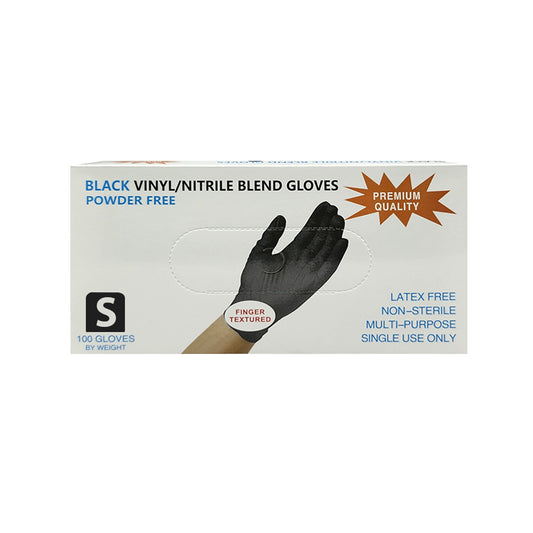Light Gray Magic Gold Black Vinyl/Nitrile Blend Gloves #Y-3117 (100 pc/box) -pc