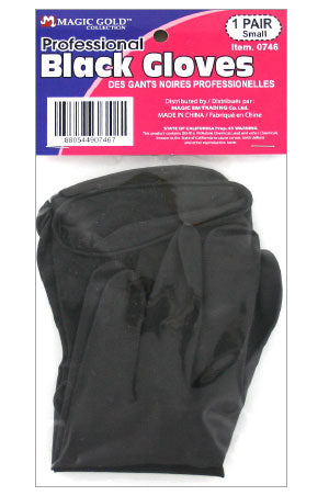 Dark Slate Gray Black Latex Gloves #0746 Small (CA9515PR-S) -pk