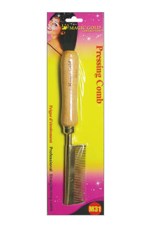 Gold Magic Gold Pressing Comb #M31 Straight Teeth