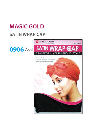 Magic Gold Satin Wrap Cap #0906 Asst -dz