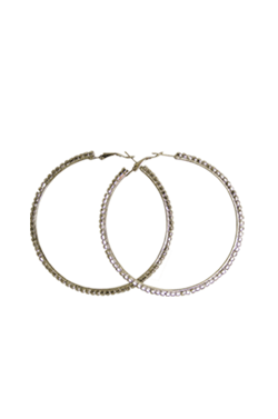 Rhine Stone Earring Silver MEHL3