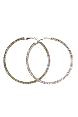 Rhine Stone Earring Silver MEHL5