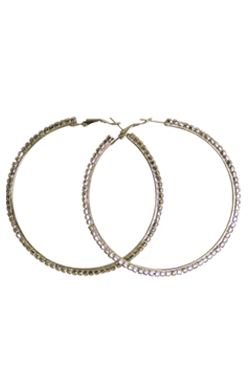 Rhine Stone Earring Silver MEHL6