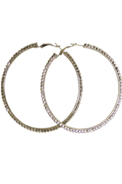Rhine Stone Earring Silver MEHL8